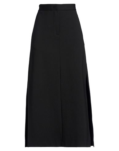 Meimeij Woman Midi Skirt Black Size 4 Viscose, Polyamide, Elastane, Polyester