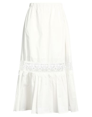Kaos Jeans Woman Maxi Skirt White Size 8 Cotton