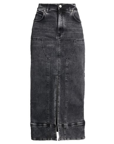 Pinko Woman Denim Skirt Black Size 4 Cotton, Elastane