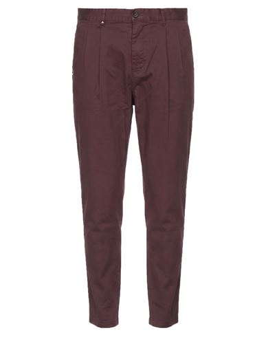 Berna Man Pants Plum Size 26 Cotton, Elastane In Purple