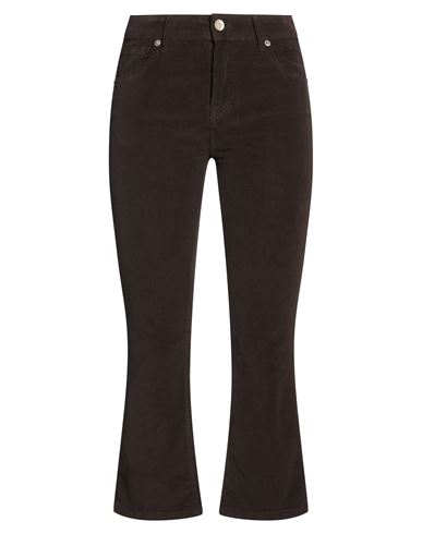 White Wise Woman Pants Dark Brown Size 4 Cotton, Elastane