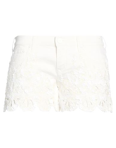 Jacob Cohёn Woman Denim Shorts White Size 30 Cotton, Elastane