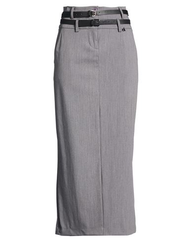 Dixie Woman Midi Skirt Grey Size Xs Polyester, Viscose, Wool, Elastane