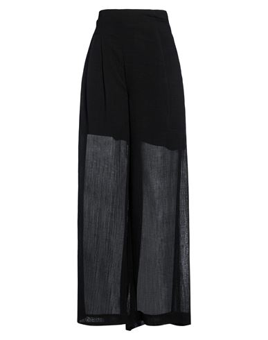 Yehuafan Woman Pants Black Size S Triacetate, Polyester