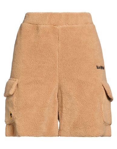 Barrow Woman Shorts & Bermuda Shorts Camel Size M Acrylic, Polyester In Beige