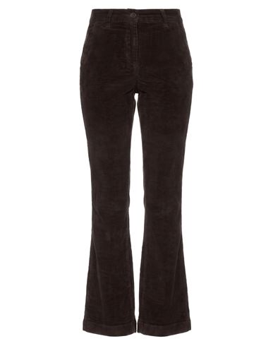 White Wise Woman Pants Dark Brown Size 4 Cotton, Elastane