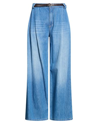 Please Woman Jeans Blue Size S Cotton, Lyocell