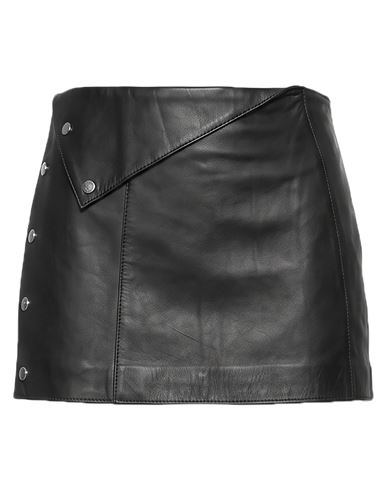 Heliot Emil Woman Mini Skirt Black Size 4 Lambskin