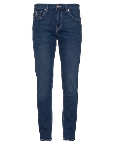 True Religion Man Jeans Blue Size 36w-34l Cotton, Polyester, Viscose, Elastane