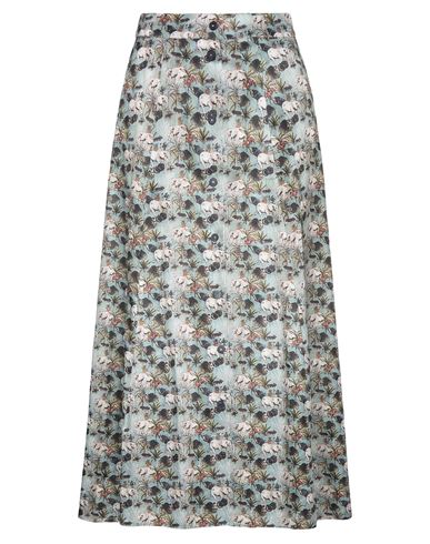 Berwich Woman Maxi Skirt Light Blue Size 4 Cotton, Silk