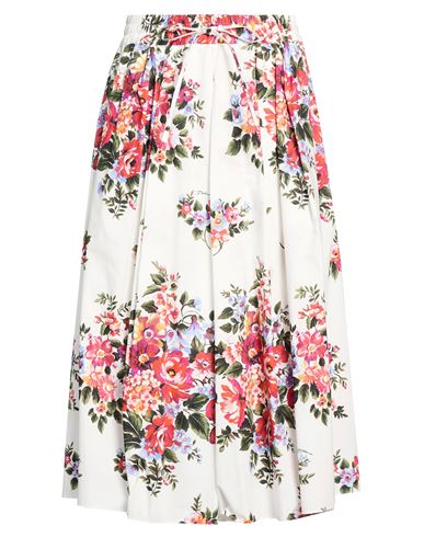 Dolce & Gabbana Woman Midi Skirt White Size 6 Cotton