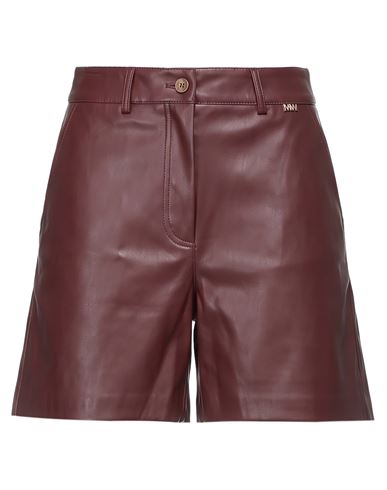 Markup Woman Shorts & Bermuda Shorts Burgundy Size 4 Polyurethane In Brown