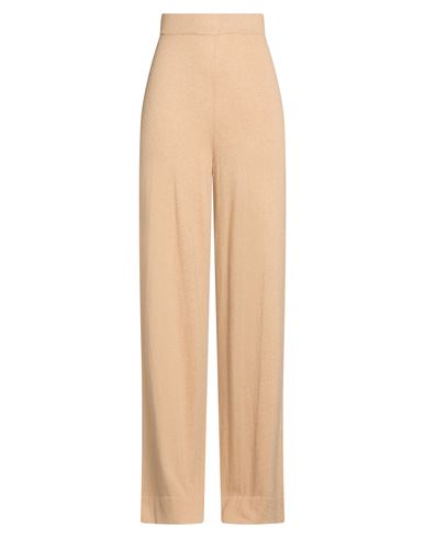 Soallure Woman Pants Camel Size M Viscose, Wool, Polyamide, Cashmere In Neutral
