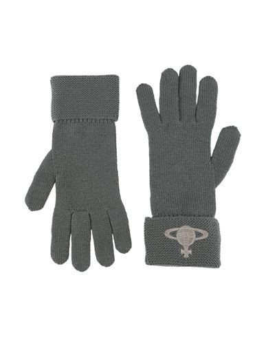 Vivienne Westwood Gloves Military Green Size S/m Wool In Gray