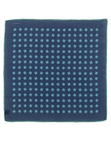Kiton Man Scarf Blue Size - Cashmere, Silk