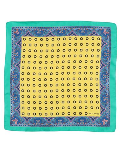 Etro Man Scarf Turquoise Size - Silk In Blue