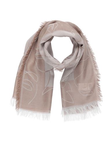 Peserico Easy Woman Scarf Camel Size - Modal, Tencel, Viscose, Polyester In Beige