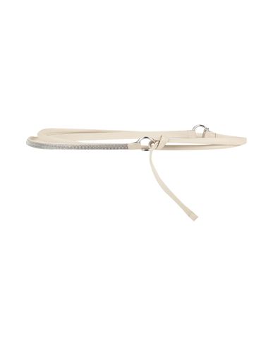 Peserico Woman Belt Ivory Size Onesize Leather In Neutral