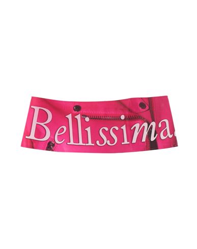 Moschino Woman Belt Fuchsia Size 8 Textile Fibers, Leather In Pink