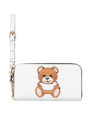 Moschino Woman Wallet White Size - Leather