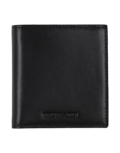 Trussardi Man Wallet Black Size - Leather
