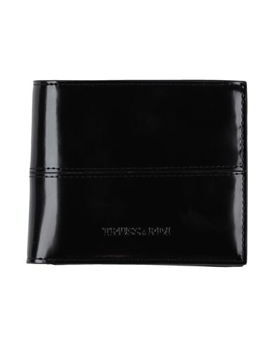 Trussardi Man Wallet Black Size - Cowhide