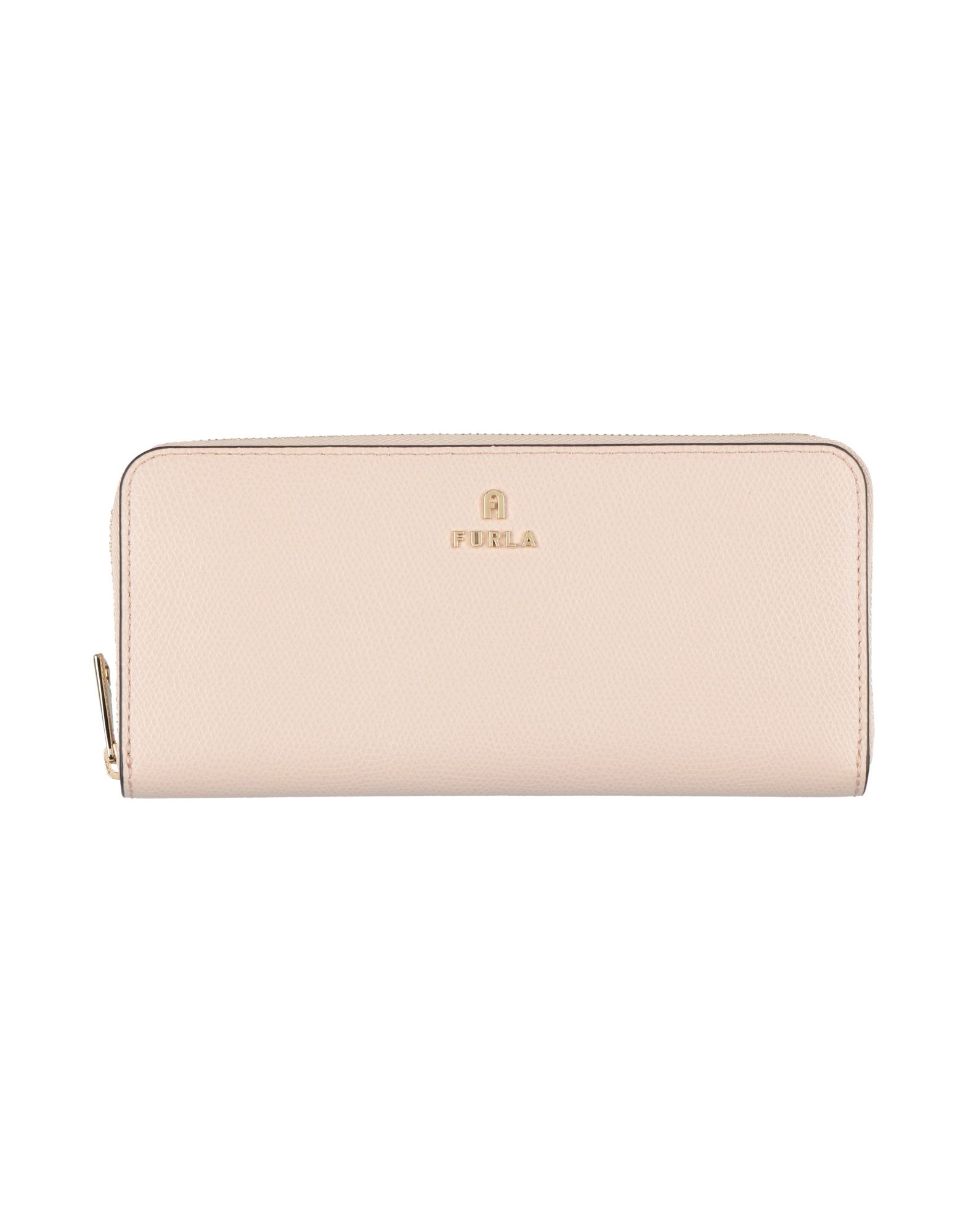 値下げ！FURLA 剥ける 長財布 L型 ベージュピンク 美品 フルラ