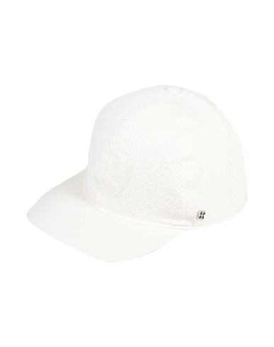 Tagliatore Man Hat Ivory Size 7 ⅜ Cotton, Elastane, Polyamide In White