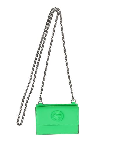 Versace Man Coin Purse Green Size - Leather
