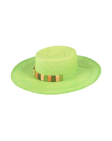 Artesano Woman Hat Acid Green Size L Straw