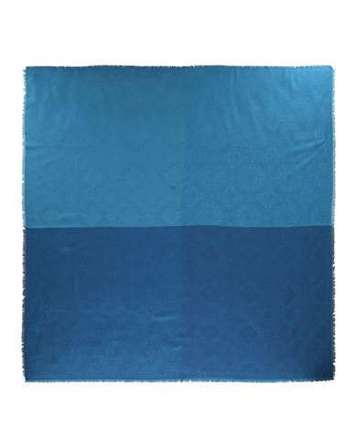 Givenchy Patchwork Silk Blend Shawl Woman Scarf Blue Size Onesize Silk, Cotton