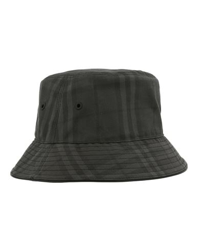 Burberry Vintage Check-pattern Bucket Hat Woman Hat Grey Size M Cotton