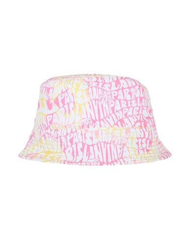 Shop Lanvin Reversible Logo Bucket Hat Woman Hat Pink Size Onesize Cotton, Polyester