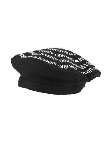 Emporio Armani Woman Hat Black Size 7 ¼ Linen, Cotton