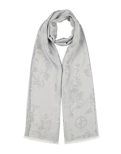 Giorgio Armani Woman Scarf Light Grey Size - Wool, Modal, Silk In Gray