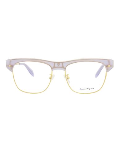 Alexander Mcqueen Rectangle-frame Acetate Optical Frames Eyeglass Frame Purple Size 54 Acetate