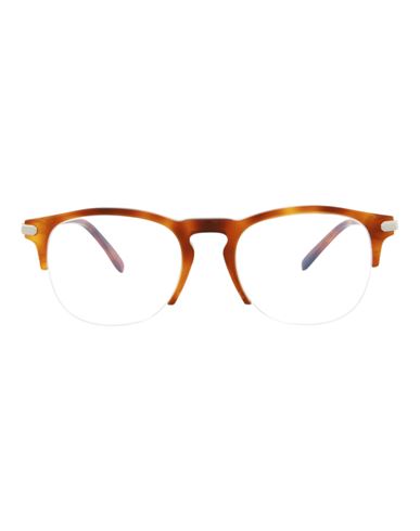 Brioni Round-frame Acetate Optical Frames Man Eyeglass Frame Brown Size 51 Acetate