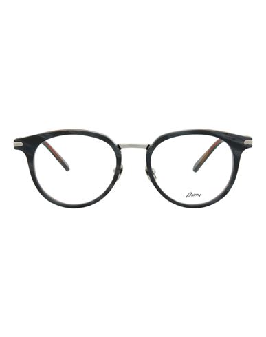 Brioni Round-frame Bio Acetate Optical Frames Man Eyeglass Frame Grey Size 51 Bio Acetate