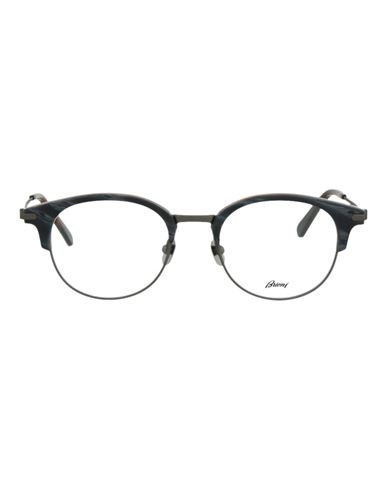 Brioni Round-frame Bio Acetate Optical Frames Man Eyeglass Frame Grey Size 50 Bio Acetate