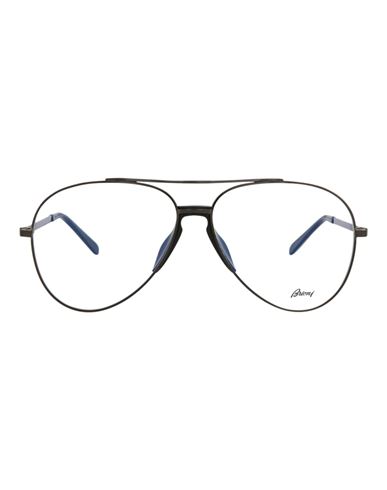 Brioni Aviator-style Metal Optical Frames Man Eyeglass Frame Black Size 58 Metal