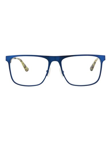 Mcq By Alexander Mcqueen Mcq Alexander Mcqueen Square-frame Metal Optical Frames Eyeglass Frame Blue Size 56 Metal