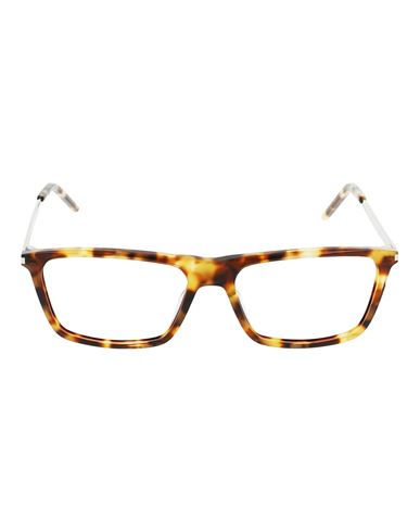 Saint Laurent Square-frame Acetate Optical Frames Man Eyeglass Frame Brown Size 56 Acetate, Metal
