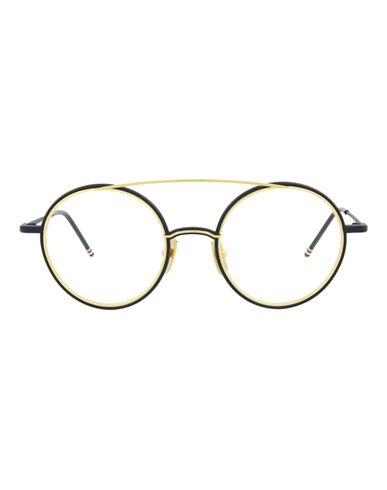 Shop Thom Browne Aviator-style Metal Optical Frames Eyeglass Frame Blue Size 50 Metal