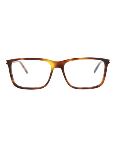 Saint Laurent Square-frame Acetate Optical Frames Man Eyeglass Frame Brown Size 56 Acetate