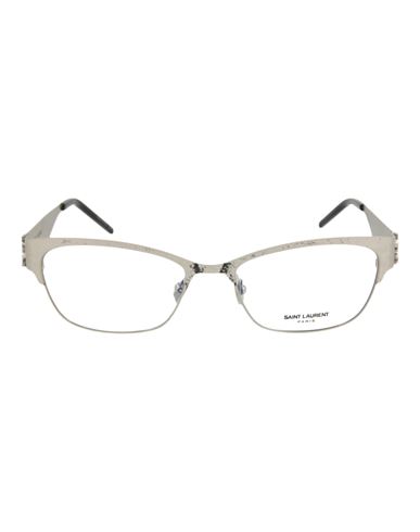 Saint Laurent Rectangle-frame Metal Optical Frames Man Eyeglass Frame Silver Size 54 Metal