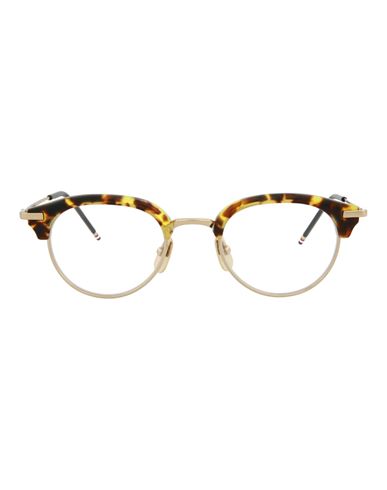Shop Thom Browne Round-frame Metal Optical Frames Eyeglass Frame Brown Size 47 Metal