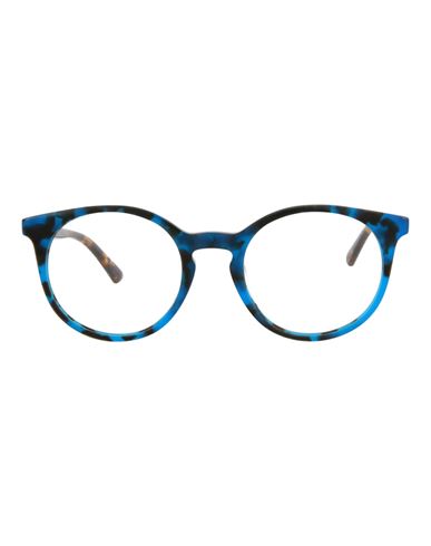 Mcq By Alexander Mcqueen Mcq Alexander Mcqueen Round-frame Acetate Optical Frames Eyeglass Frame Brown Size 49 Acetate In Blue
