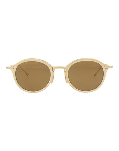 Thom Browne Oval-frame Metal Sunglasses Sunglasses Gold Size 48 Metal