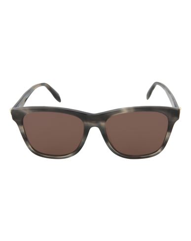 Alexander Mcqueen Rectangle-frame Sunglasses Sunglasses Grey Size 56 Acetate