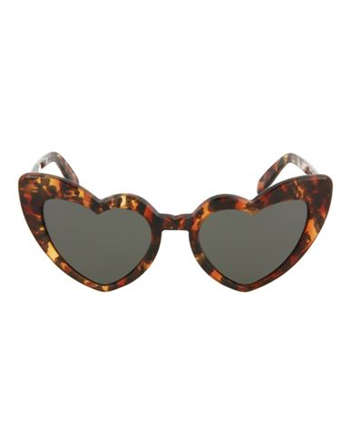 Saint Laurent Heart-shaped Acetate Sunglasses Woman Sunglasses Transparent Size 54 Acetate